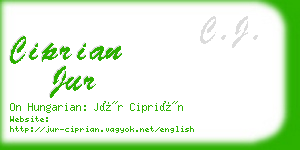 ciprian jur business card